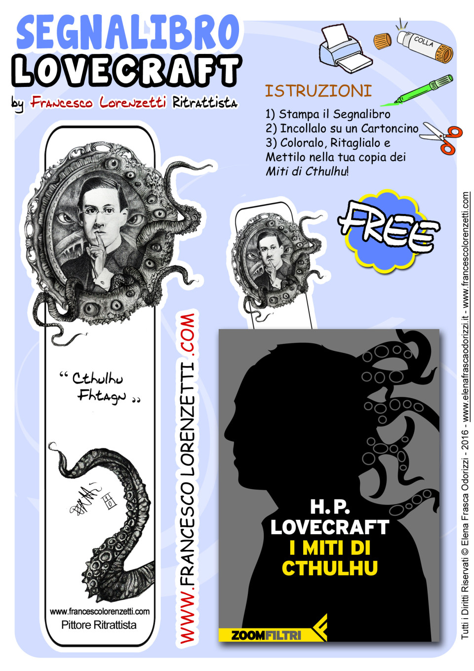segnalibro_bookmark_printable_lovecraft_francesco_lorenzetti_ritrattista